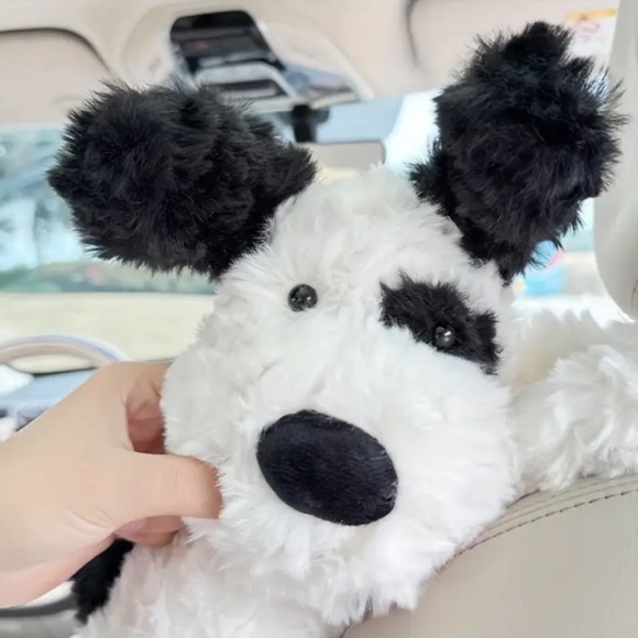 Tissue Holder, Adorable Dig Design Plush Tissue Holder, New, Black & White - Picture 6 of 10